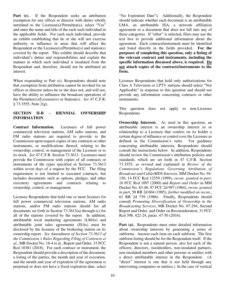 FCC Form 323 Ownership Report for Commerical Broadcast Station, Page 10