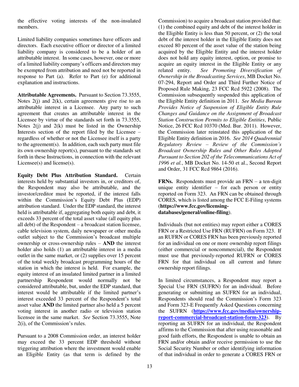 FCC Form 323 Ownership Report for Commerical Broadcast Station, Page 13