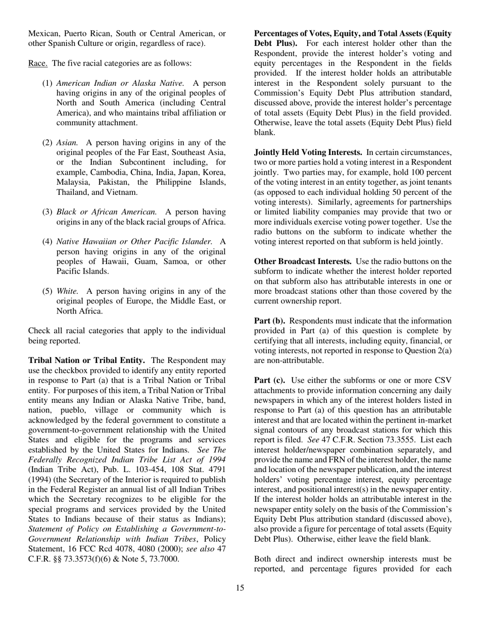 FCC Form 323 Ownership Report for Commerical Broadcast Station, Page 15