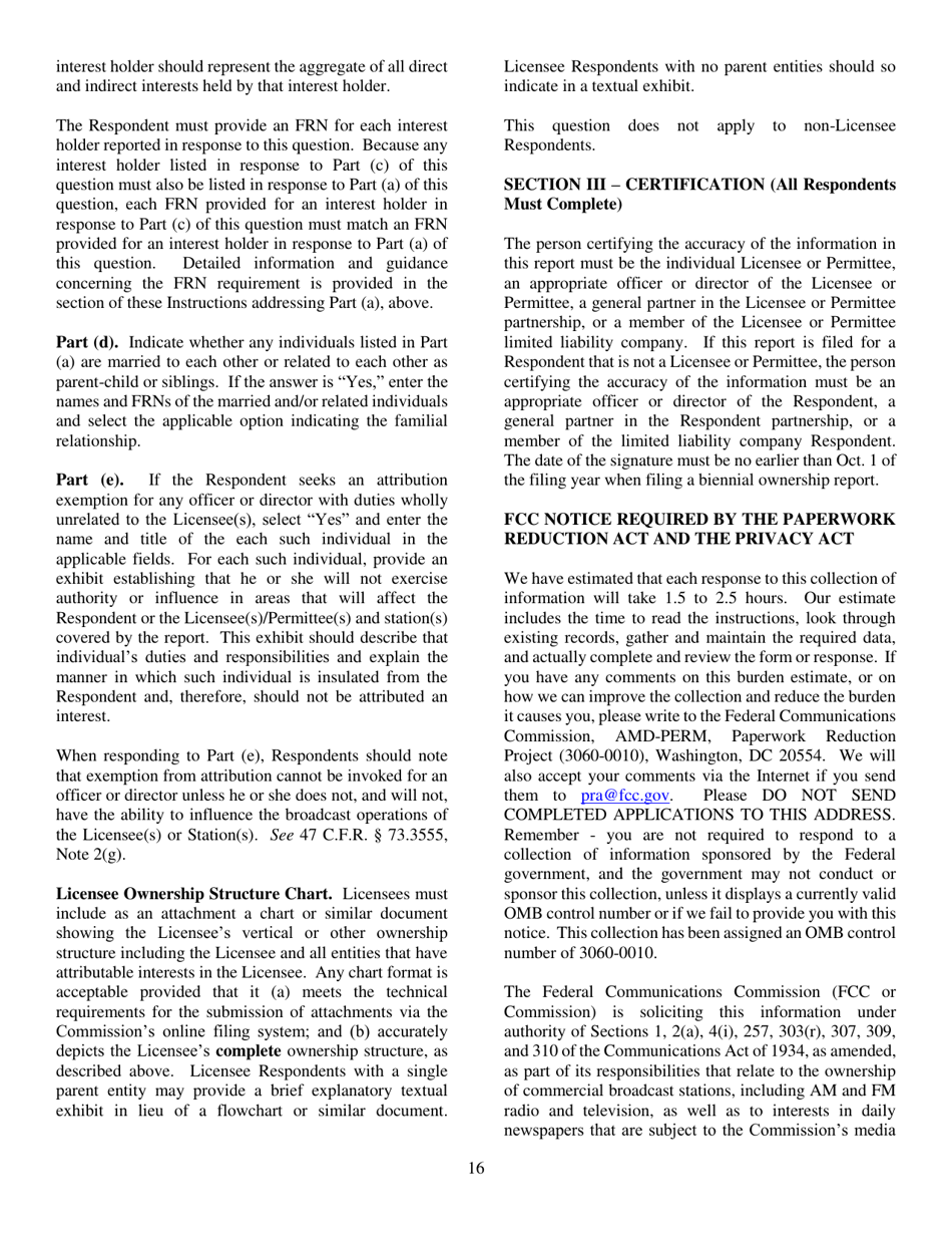 FCC Form 323 Ownership Report for Commerical Broadcast Station, Page 16