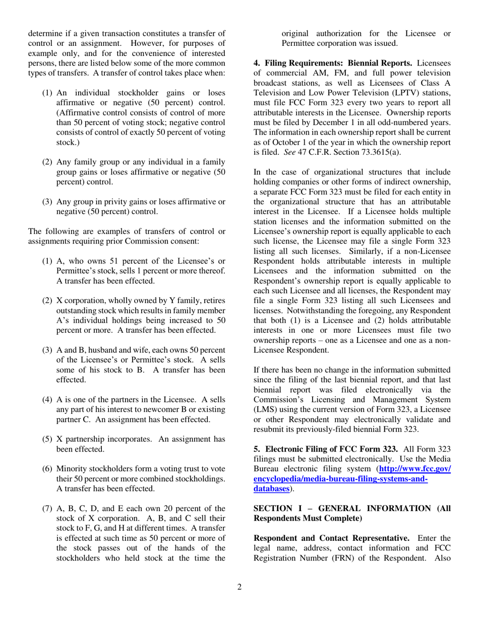 FCC Form 323 Ownership Report for Commerical Broadcast Station, Page 2