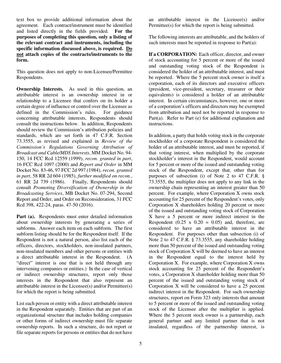 FCC Form 323 Ownership Report for Commerical Broadcast Station, Page 5