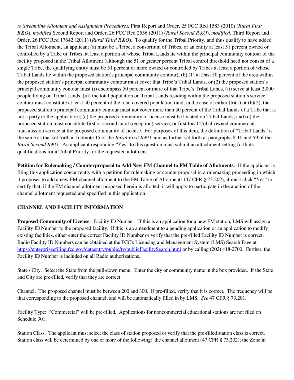 Instructions for FCC Form 2100 Schedule 301-FM Commercial Fm Broadcast Radio Construction Permit Application, Page 14