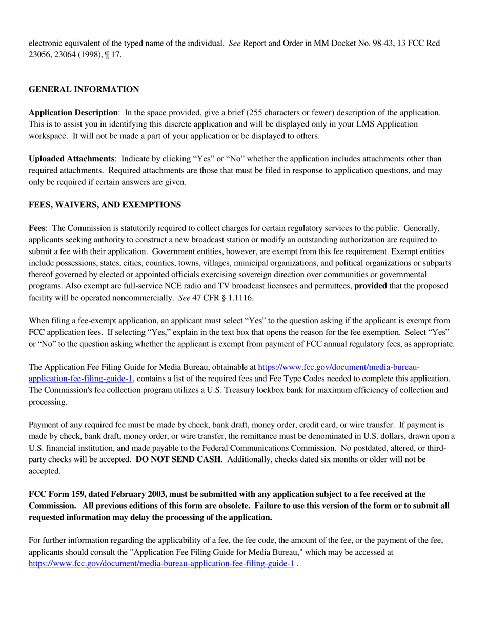 Instructions for FCC Form 2100 Schedule 301-FM Commercial Fm Broadcast Radio Construction Permit Application, Page 3