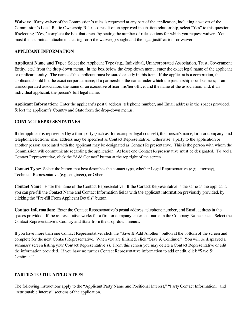 Instructions for FCC Form 2100 Schedule 301-FM Commercial Fm Broadcast Radio Construction Permit Application, Page 4