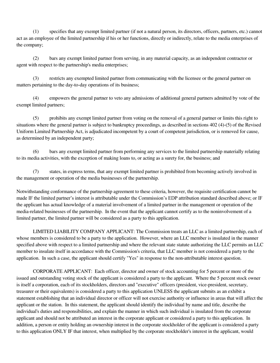 Instructions for FCC Form 2100 Schedule 301-FM Commercial Fm Broadcast Radio Construction Permit Application, Page 6