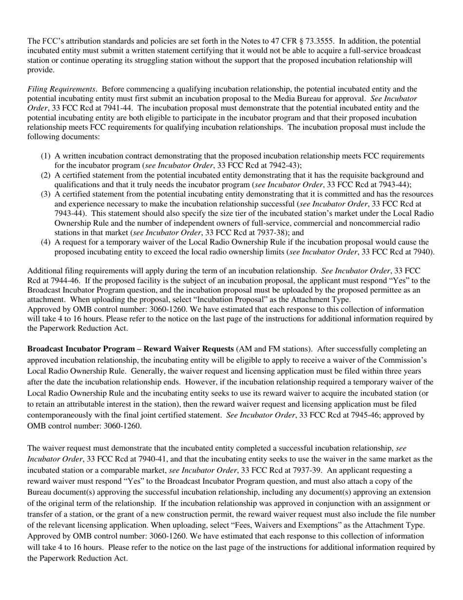 Instructions for FCC Form 2100 Schedule 301-FM Commercial Fm Broadcast Radio Construction Permit Application, Page 9