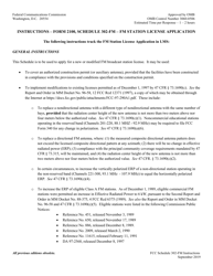 Document preview: Instructions for FCC Form 2100 Schedule 302-FM Fm Broadcast Radio License Application