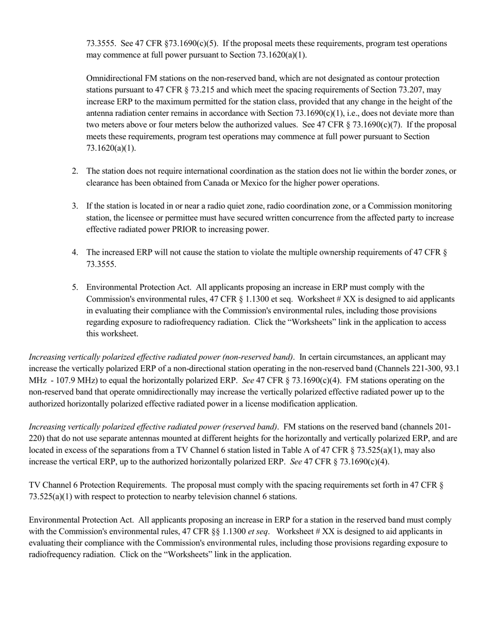Instructions for FCC Form 2100 Schedule 302-FM Fm Broadcast Radio License Application, Page 10