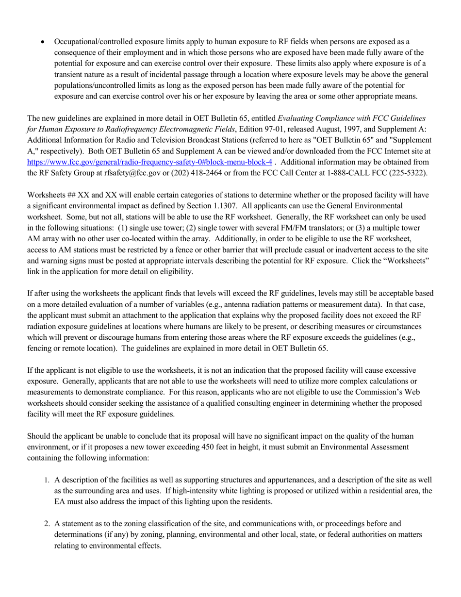 Instructions for FCC Form 2100 Schedule 302-FM Fm Broadcast Radio License Application, Page 5