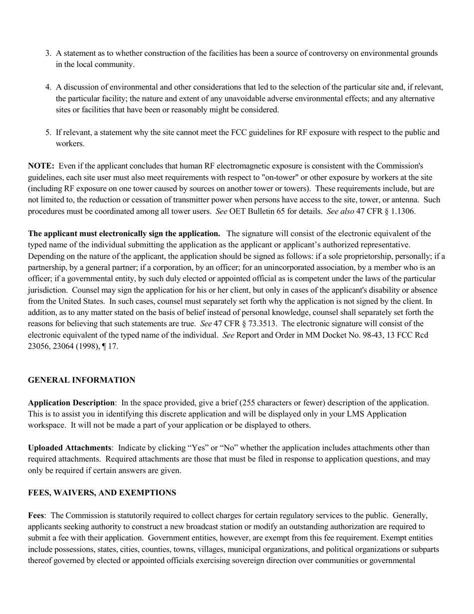Instructions for FCC Form 2100 Schedule 302-FM Fm Broadcast Radio License Application, Page 6