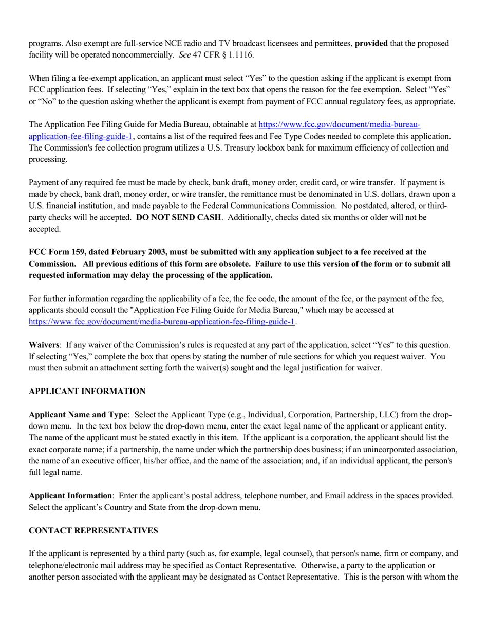 Instructions for FCC Form 2100 Schedule 302-FM Fm Broadcast Radio License Application, Page 7