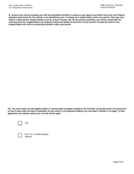 FWS Form 3-200-6 Federal Fish and Wildlife Permit Application Form - Migratory Bird Import/Export, Page 6