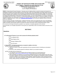 FWS Form 3-200-10C Federal Fish and Wildlife Permit Application Form - Migratory Bird Special Purpose - Possession Live and/or Dead and Salvage for Educational Purposes, Page 2