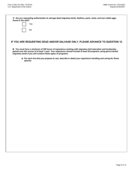 FWS Form 3-200-10C Federal Fish and Wildlife Permit Application Form - Migratory Bird Special Purpose - Possession Live and/or Dead and Salvage for Educational Purposes, Page 5