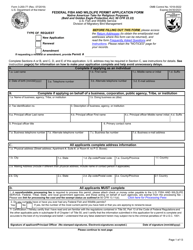 FWS Form 3-200-77 Federal Fish and Wildlife Permit Application Form - Native American Take for Religious Purpose