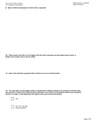 FWS Form 3-200-77 Federal Fish and Wildlife Permit Application Form - Native American Take for Religious Purpose, Page 4
