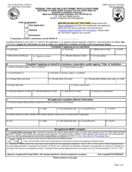 Document preview: FWS Form 3-200-82 Federal Fish and Wildlife Permit Application Form - Bald Eagle or Golden Eagle Transport Into the United States for Scientific or Exhibition Purposes