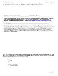 FWS Form 3-200-82 Federal Fish and Wildlife Permit Application Form - Bald Eagle or Golden Eagle Transport Into the United States for Scientific or Exhibition Purposes, Page 4