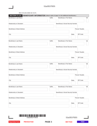 Form REV-516 Notice of Transfer (For Stocks, Bonds, Securities or Security Accounts Held in Beneficiary Form) - Pennsylvania, Page 3