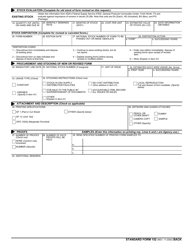 Form SF-152 Request for Clearance or Cancellation of a Standard or Optional Form, Page 2