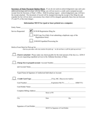 Foreign Corporation (Business or Non-profit) Application for Registration - Alabama, Page 3