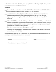 Form 05-20-010 Level 3 Test Security Agreement - Alaska, Page 6