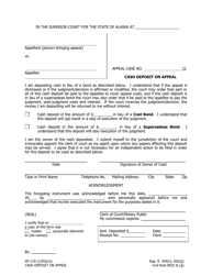Document preview: Form AP-110 Cash Deposit on Appeal - Alaska