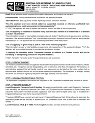 Instructions for Form AZDA-HEMPAPPLICATION Industrial Hemp Program Application - Arizona, Page 2