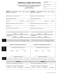Form VS351(A) (06-5232) Marriage License Application - Alaska, Page 2