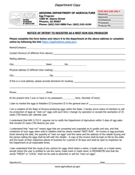 Notice of Intent to Register as a Nest Run Egg Producer - Arizona, Page 5