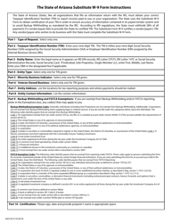 Form GAO-W-9 Request for Taxpayer Identification Number and Certification - Arizona, Page 2