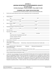 Air Quality Class I Permit Application - Arizona, Page 6