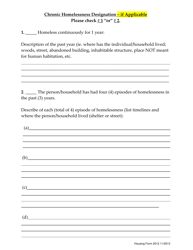 Attachment 0C Transitional Homeless Certification Form - Arizona, Page 2
