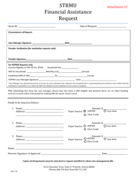 Document preview: Attachment 27 Strmu Financial Assistance Request - Arizona