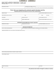 Document preview: Form STD.630 Employee Contract Grievance / Complaint - California