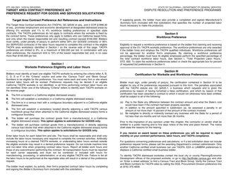 Form STD.830 Target Area Contract Preference Act Preference Request for Goods and Services - California, Page 2