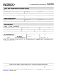 Form CDTFA-106 Vehicle/Vessel Use Tax Clearance Request - California, Page 2