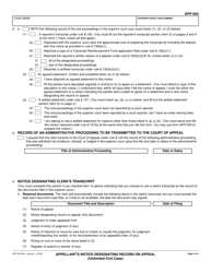 Form APP-003 Appellant&#039;s Notice Designating Record on Appeal (Unlimited Civil Case) - California, Page 2
