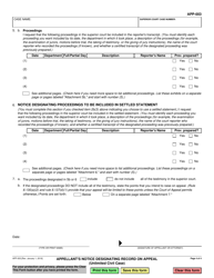 Form APP-003 Appellant&#039;s Notice Designating Record on Appeal (Unlimited Civil Case) - California, Page 4