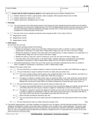 Form JV-405 Continuance - Dependency Detention Hearing - California, Page 3