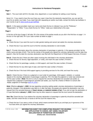 Instructions for Form FL-280 Request for Hearing and Application to Cancel (Set Aside) Voluntary Declaration of Parentage or Paternity - California, Page 2