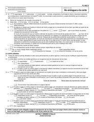 Formulario FL-692 Actas Y Orden O Fallo (Gubernamental) - California (Spanish), Page 2