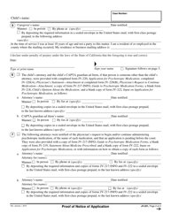 Form JV-221 Proof of Notice of Application - California, Page 2