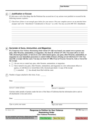 Form GV-120 Response to Petition for Gun Violence Restraining Order - California, Page 2
