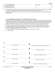 Form FL-625 Stipulation and Order (Governmental) - California, Page 3