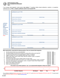 Ballot Designation Worksheet - California, Page 2