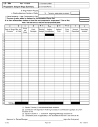 Document preview: Form LE-34A Progressive Jackpot Bingo Summary - Colorado