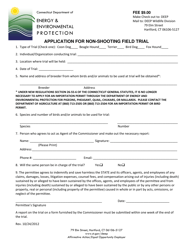 Document preview: Application for Non-shooting Field Trial - Connecticut