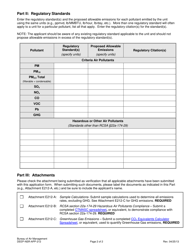Form DEEP-NSR-APP-212 Attachment E212 Unit Emissions Supplemental Application Form - Connecticut, Page 2